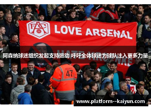 阿森纳球迷组织发起支持运动 呼吁全体球迷为球队注入更多力量